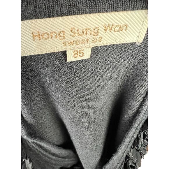 Hong Sun Wan Sweet Be Ruffle Neck Womens Cardigan sweater S Small - Picture 9 of 9